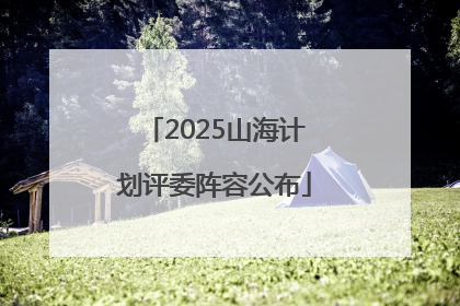 2025山海计划评委阵容公布