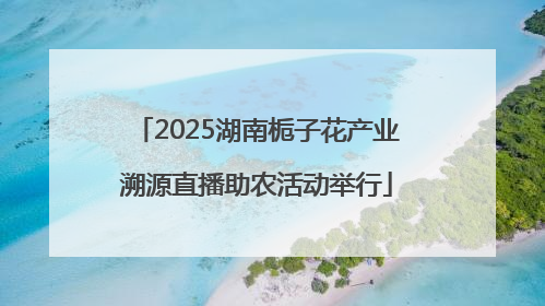 2025湖南栀子花产业溯源直播助农活动举行