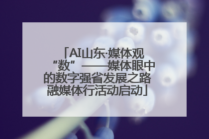 AI山东·媒体观“数”——媒体眼中的数字强省发展之路融媒体行活动启动