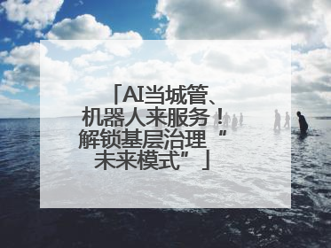 AI当城管、机器人来服务！解锁基层治理“未来模式”