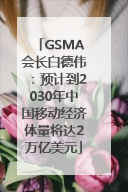 GSMA会长白德伟：预计到2030年中国移动经济体量将达2万亿美元